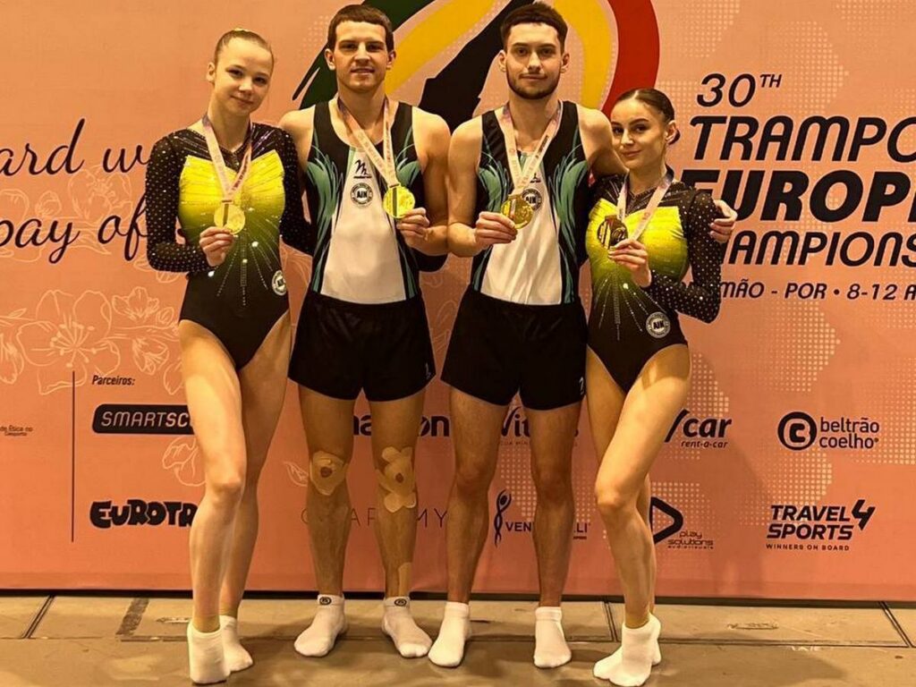 Белорусы победили на чемпионате Европы в синхронных прыжках на батуте в Португалии