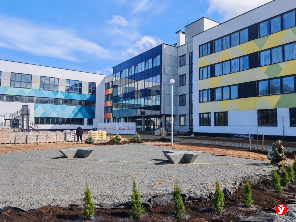 Голубые ели, туи и сирень: Кушнаренко на субботнике озеленил территорию новой школы в Прилуках