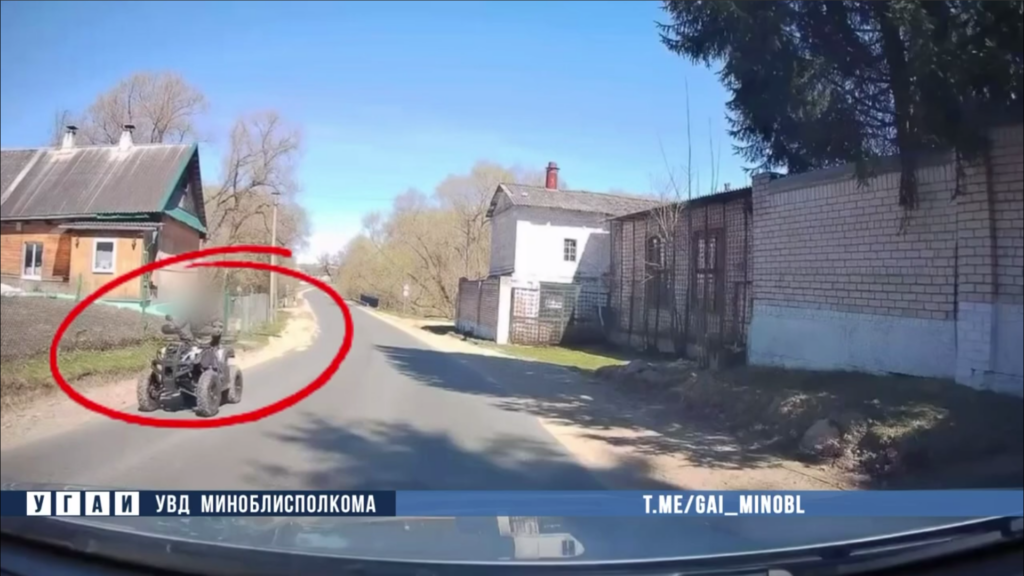 В Дзержинском районе пьяный бесправник на квадроцикле пытался скрыться от ГАИ