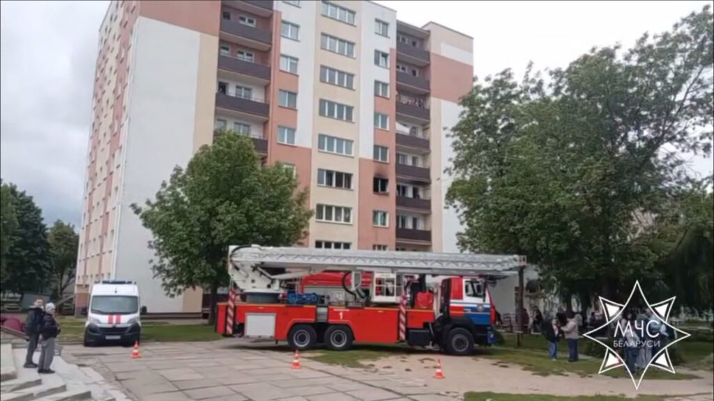 Спасатели потушили пожар в общежитии Молодечно
