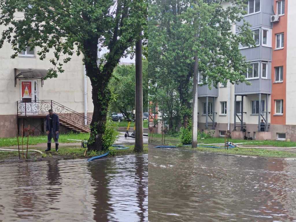 Солигорск и Слуцк пострадали от ливней: спасатели откачивают воду