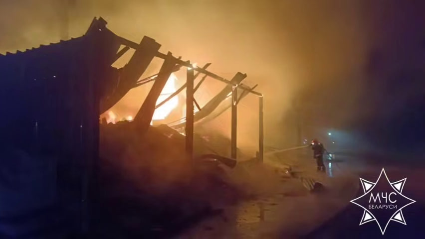 Под Старыми Дорогами вспыхнул цех по производству пеллет – внутри было 100 тонн продукции