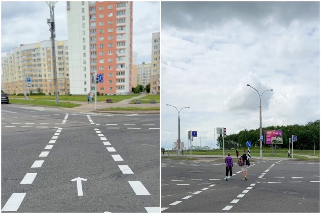 В Минске появился первый диагональный пешеходный переход – где он находится