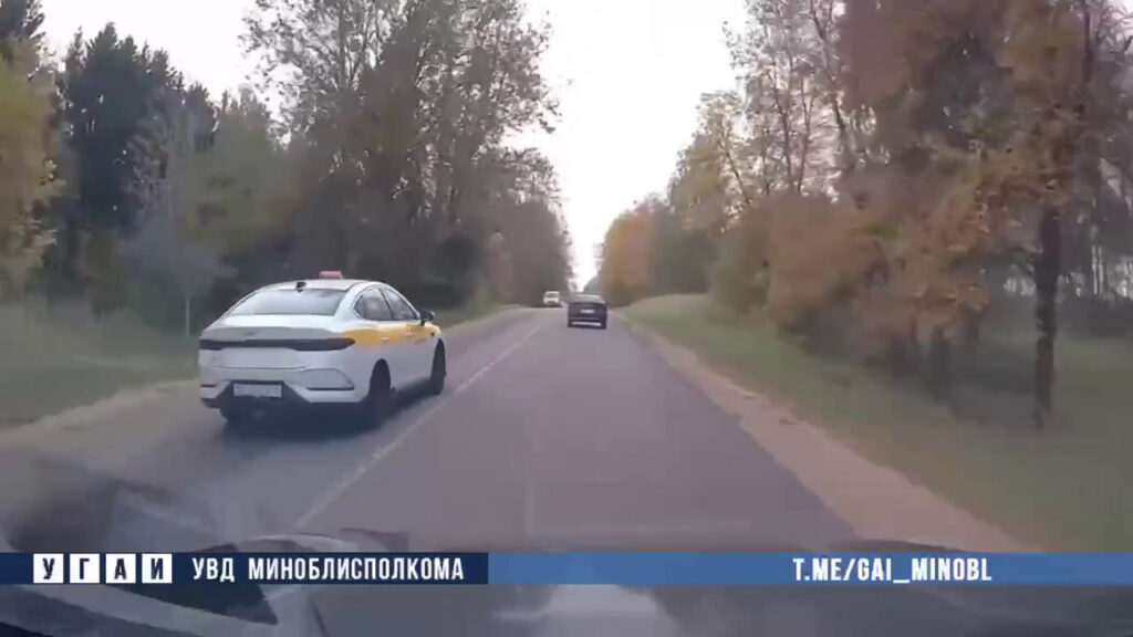 В Смолевичском районе водитель такси пошел на обгон через сплошную и лишился прав