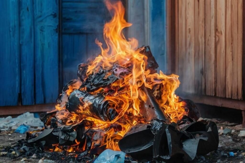 Женщина пострадала при сжигании мусора в Червенском районе